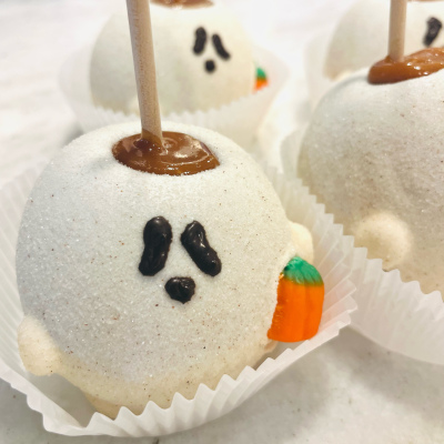 Ghost Caramel Apple